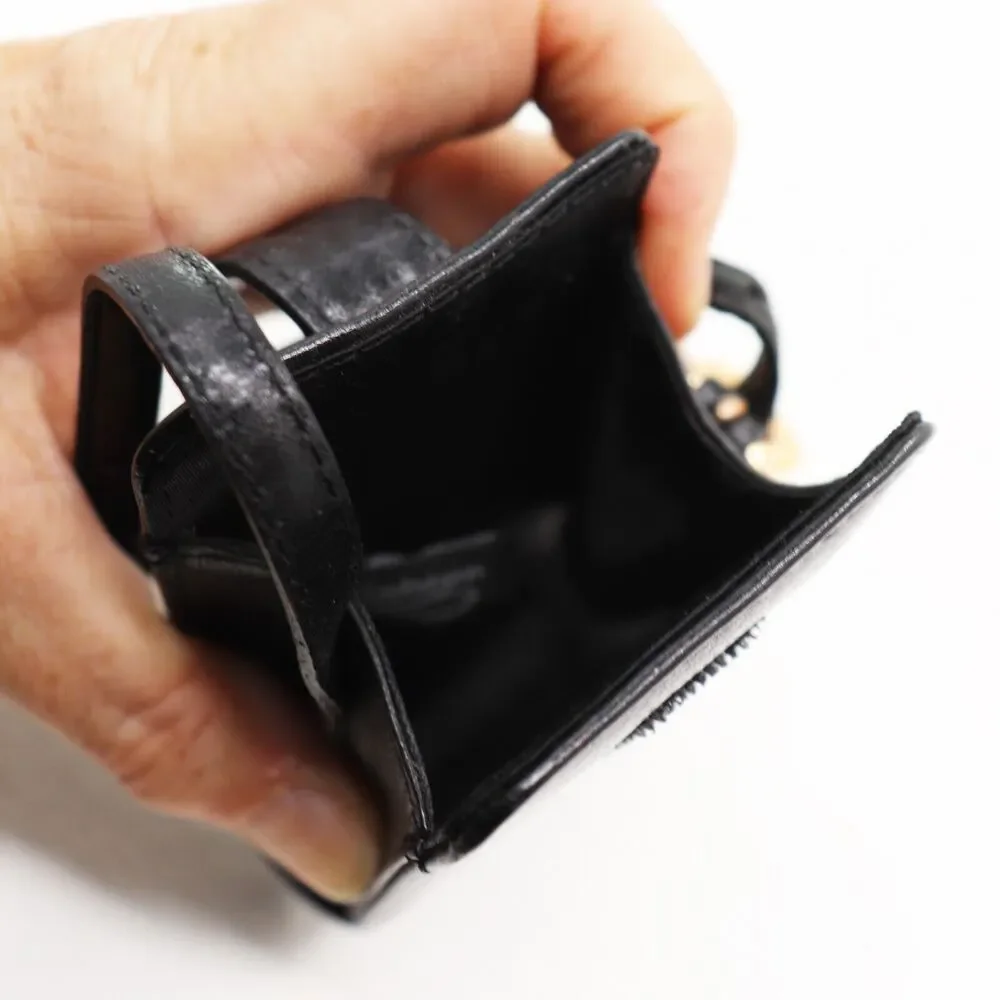 Vtg Brighton Phone Case Wristlet Cell Mobile Black Croc Leather 4.5X2.5X1.5